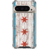 Chicago Flag Dark Wood Pixel 9/9 Pro Clear Case